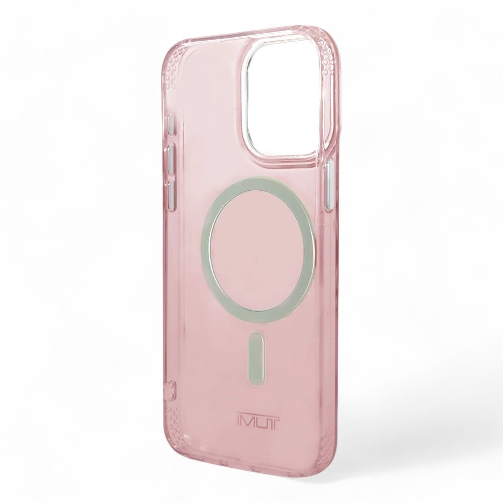 Estuche tumi hc magsafe transparent pink iphone 15 pro max color rosado - TOP MOVIL