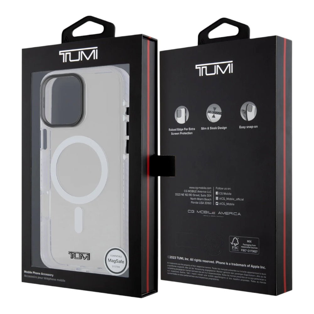 Estuche tumi skin iphone 16 pro tumi hc transparent magsafe shockproof color transparente - TOP MOVIL