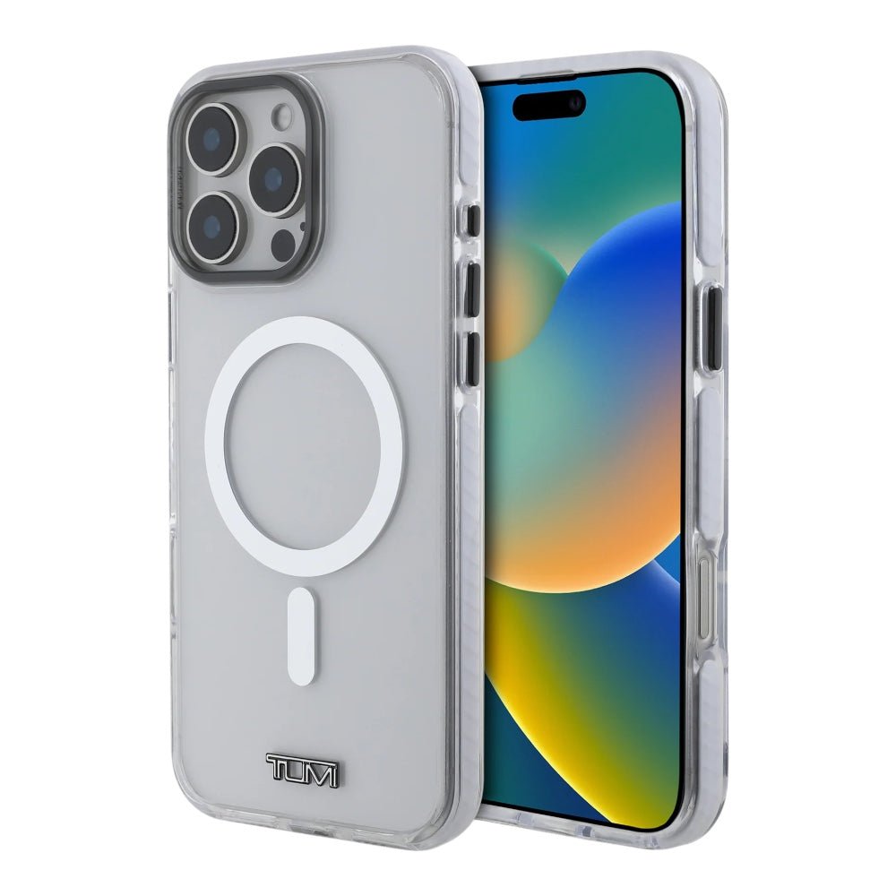 Estuche tumi skin iphone 16 pro tumi hc transparent magsafe shockproof color transparente - TOP MOVIL