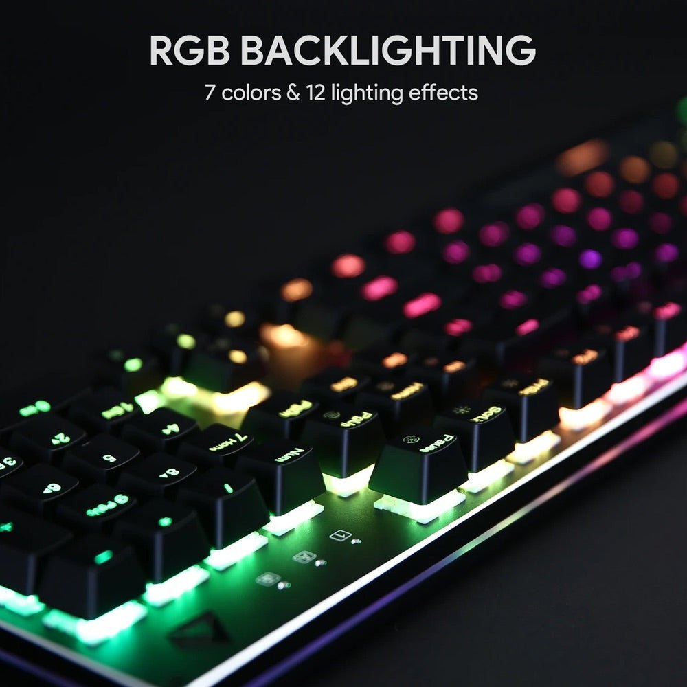 Gadget aukey gaming kmg12 mechanical keyboard 104key with software - TOP MOVIL
