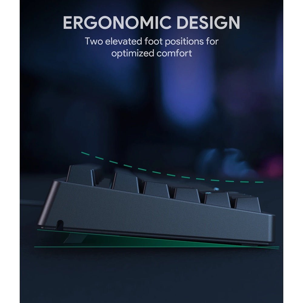 Gadget Aukey Gaming Kmg14 Mechanical Keyboard Blue Switchecompact 87Key With Software Color Azul - TOP MOVIL