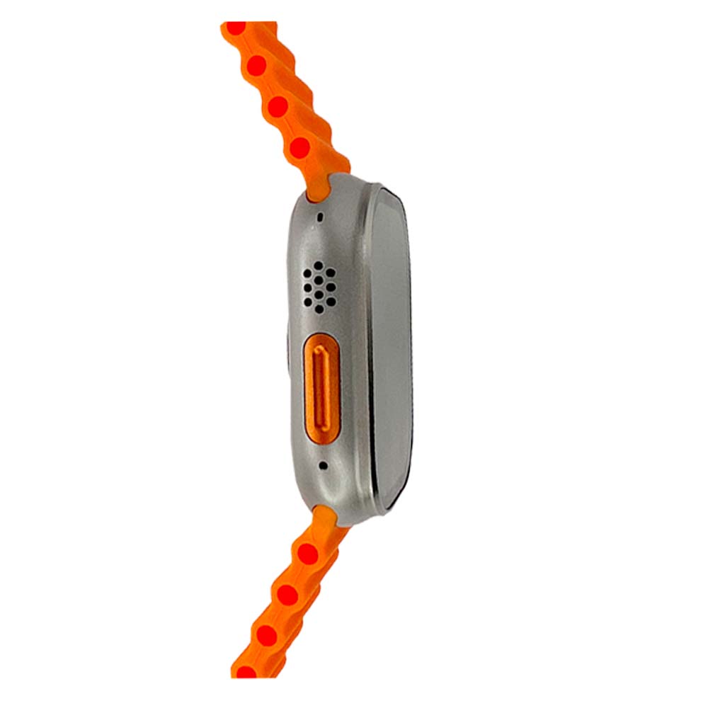 Gadget generico smart watch ultra 2 v9 con pulsera naranja color gris - TOP MOVIL