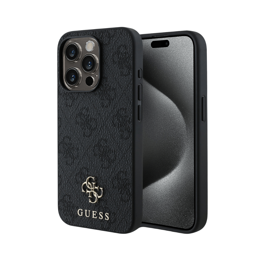 Guess hc magsafe pu 4g small 4g and classic black iphone 16 pro - TOP MOVIL