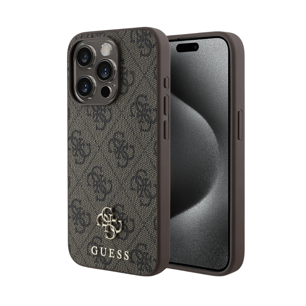 Guess hc magsafe pu 4g small 4g and classic brown iphone 16 pro - TOP MOVIL