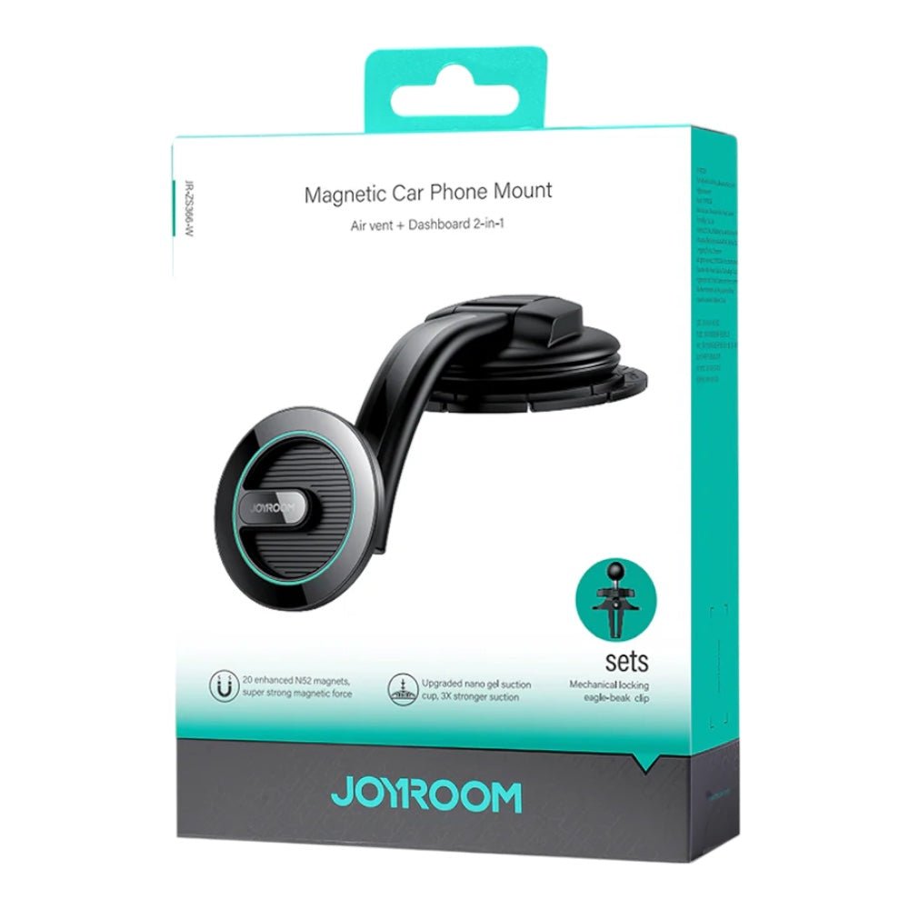 Holder joyroom magnetic car phone mount color negro modelo jr - zs366 - TOP MOVIL