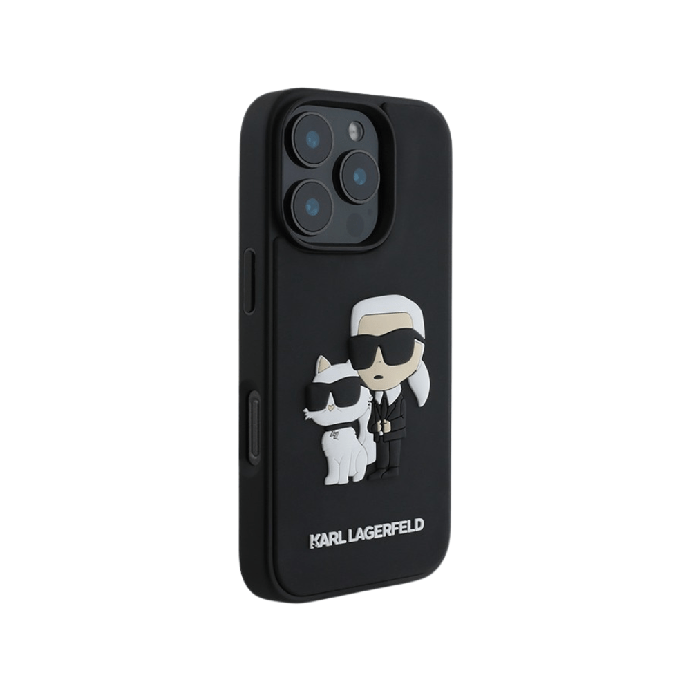 Karl Lagerfeld hc 3d rubber kc nft black iphone 16 pro max - TOP MOVIL