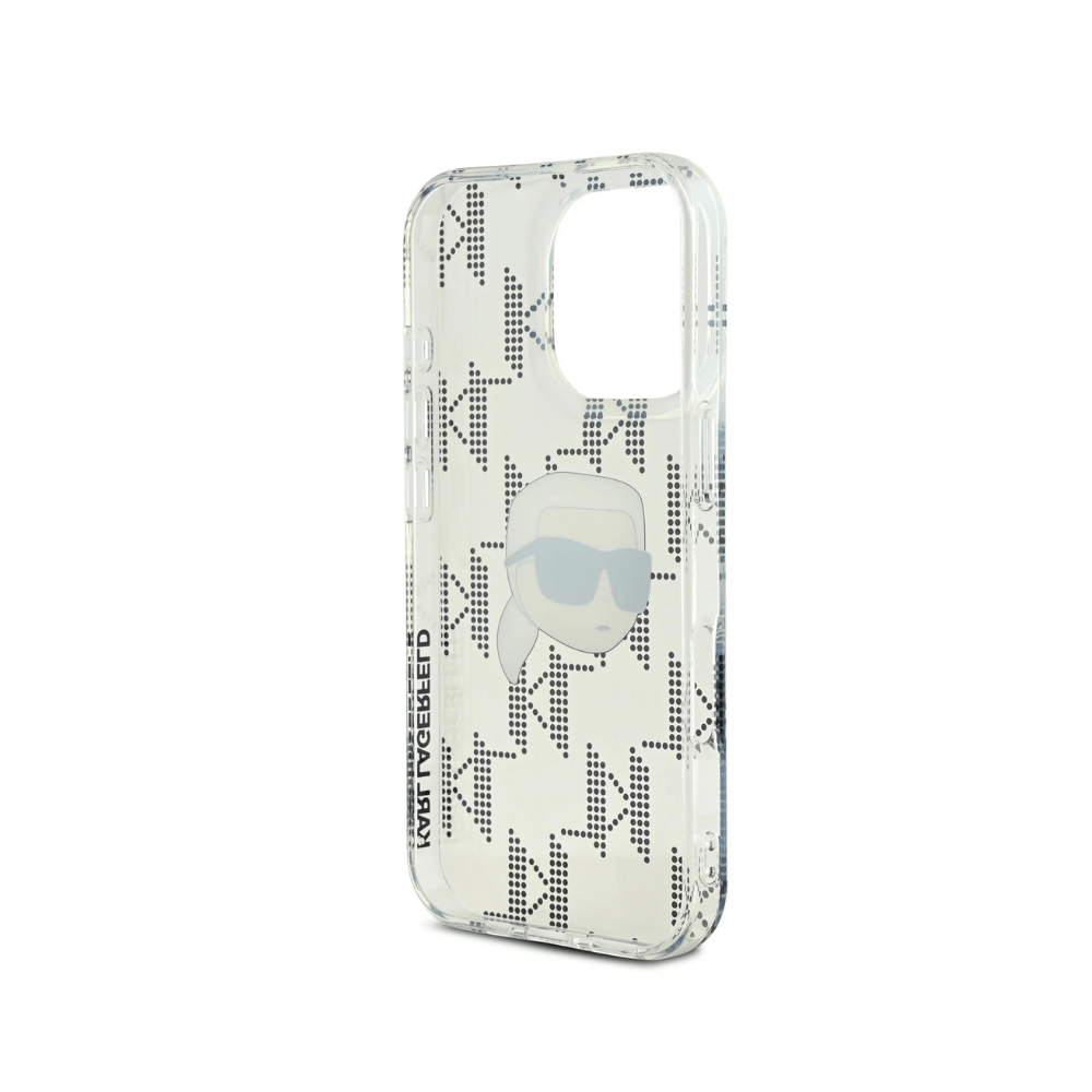 Karl Lagerfeld hc iml k. head monogram electroplated transparent iphone 16 pro max - TOP MOVIL
