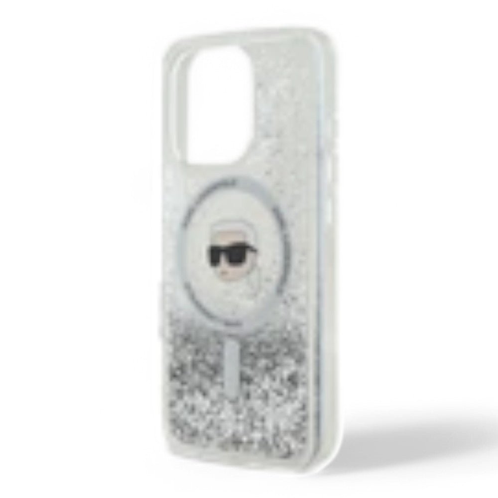 Karl Lagerfeld hc magsafe liq. glitter k. head transparent iphone 16 pro - TOP MOVIL