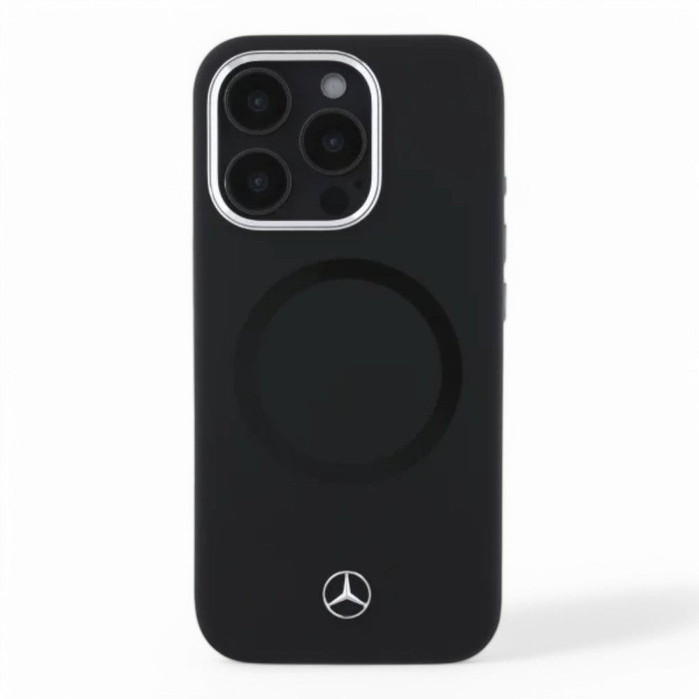 Mercedes - Benz mb hc magsafe silicone tonal logo black iphone 16 pro - TOP MOVIL