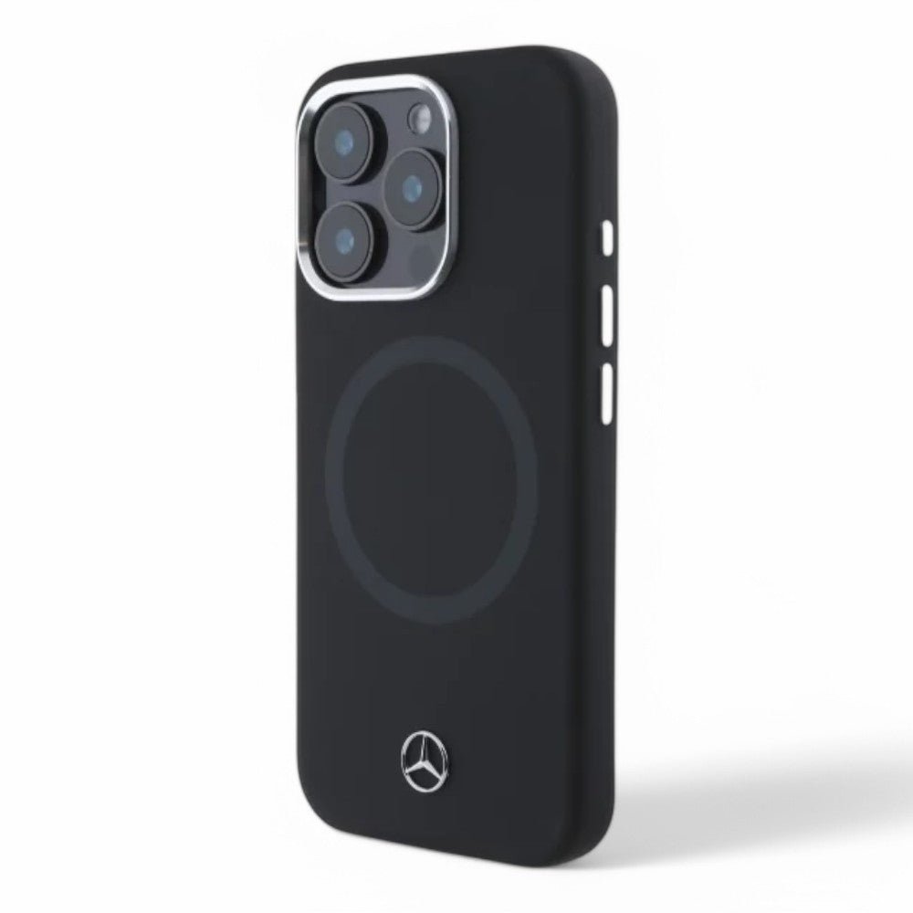 Mercedes - Benz mb hc magsafe silicone tonal logo black iphone 16 pro - TOP MOVIL