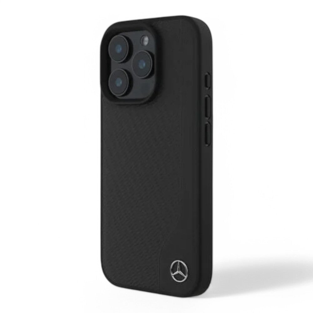 Mercedes - Benz mb hc magsafe wood imitation leather black iphone 16 pro max - TOP MOVIL