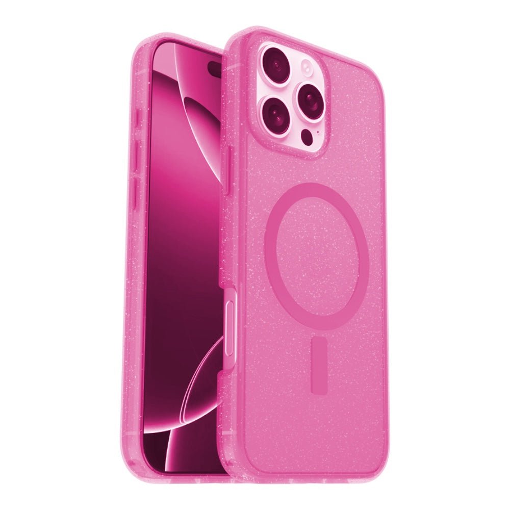 Otterbox symmetry con magsafe iphone 16 pro max color glitter rosado - TOP MOVIL