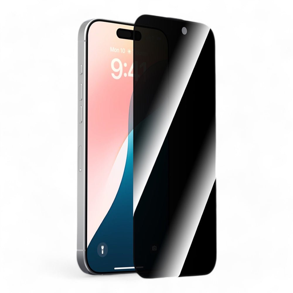 Protector pantalla devia vidrio templado iphone 16 pro max van series full screen privacy twice - tempered glass color transparente - TOP MOVIL