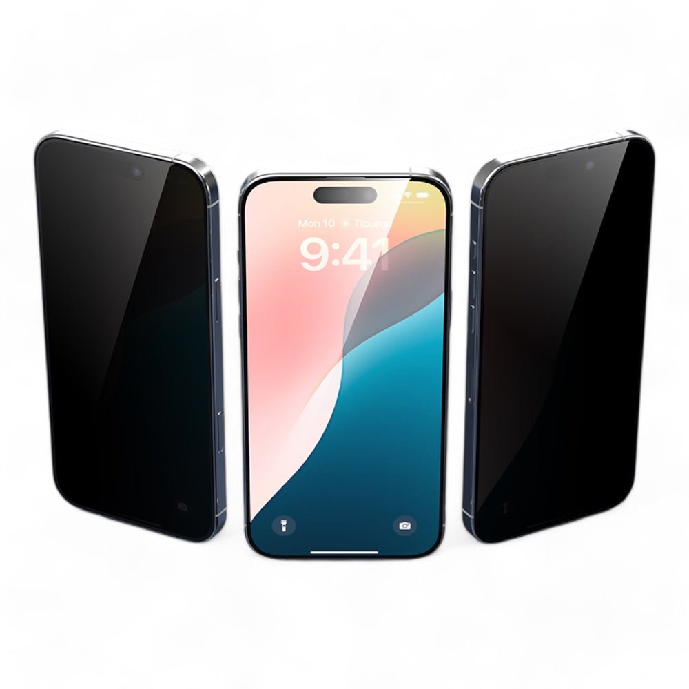Protector pantalla devia vidrio templado iphone 16 van series full screen privacy twice - tempered glass color transparente - TOP MOVIL