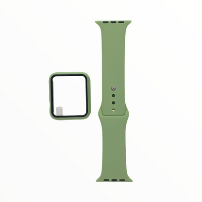 Accesorio el Rey Pulsera con Bumper y Protector de Pantalla Apple Watch 38 Mm Color Verde Claro | TOP MOVIL Guatemala