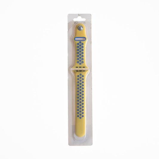 Accesorio el Rey Pulsera Tipo Nike Apple Watch 38 / 40 / 41 Mm Color Amarillo / Azul | TOP MOVIL Guatemala