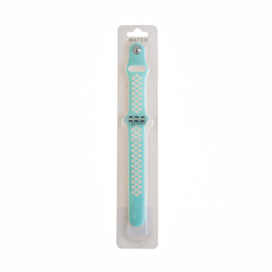 Accesorio el Rey Pulsera Tipo Nike Apple Watch 38 / 40 / 41 Mm Color Aqua / Blanco | TOP MOVIL Guatemala