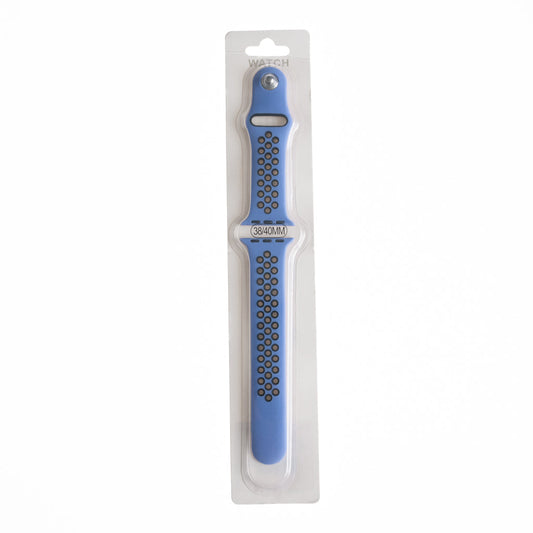 Accesorio el Rey Pulsera Tipo Nike Apple Watch 38 / 40 / 41 Mm Color Azul Indigo / Negro | TOP MOVIL Guatemala
