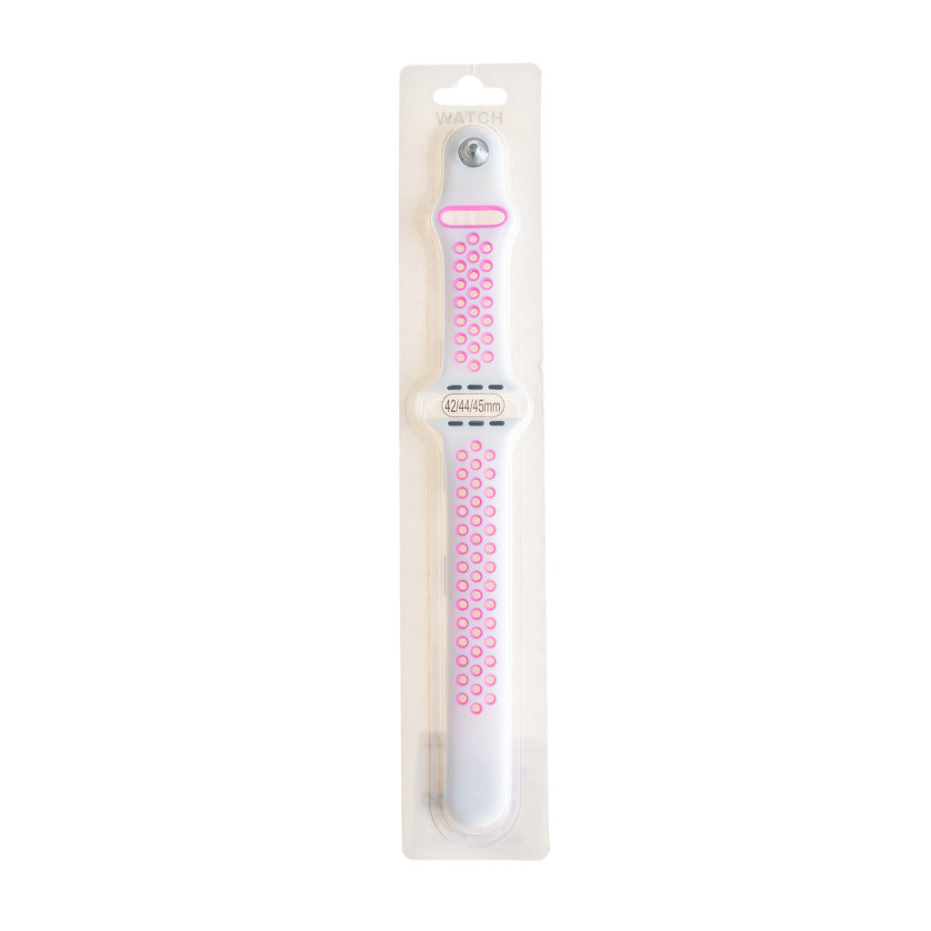 Accesorio el Rey Pulsera Tipo Nike Apple Watch 38 / 40 / 41 Mm Color Blanco / Magenta | TOP MOVIL Guatemala