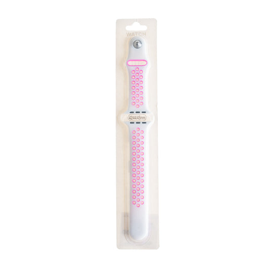 Accesorio el Rey Pulsera Tipo Nike Apple Watch 38 / 40 / 41 Mm Color Blanco / Magenta | TOP MOVIL Guatemala