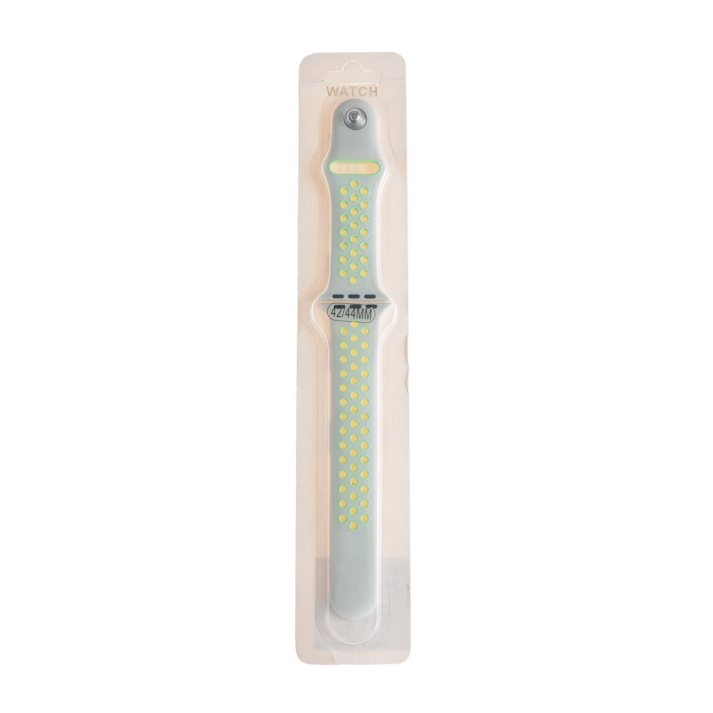 Accesorio el Rey Pulsera Tipo Nike Apple Watch 38 / 40 / 41 Mm Color Gris / Verde Neon | TOP MOVIL Guatemala