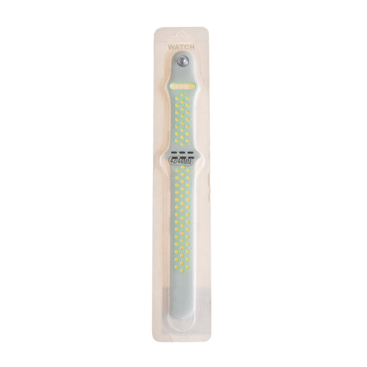 Accesorio el Rey Pulsera Tipo Nike Apple Watch 38 / 40 / 41 Mm Color Gris / Verde Neon | TOP MOVIL Guatemala