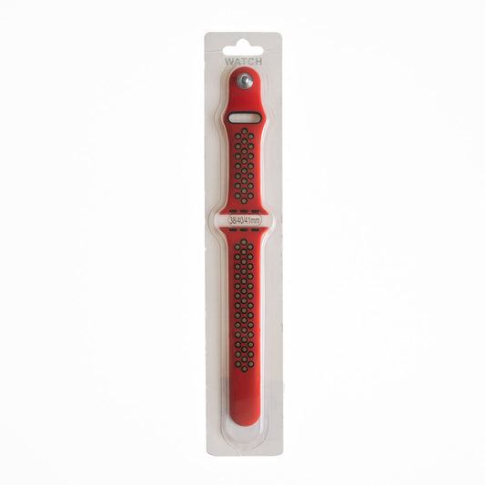 Accesorio el Rey Pulsera Tipo Nike Apple Watch 38 / 40 / 41 Mm Color Rojo / Negro | TOP MOVIL Guatemala