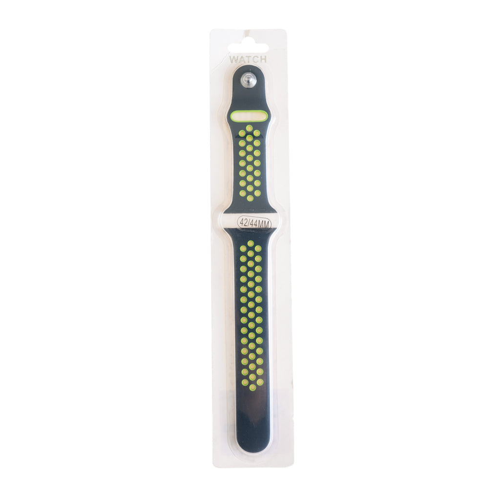 Accesorio el Rey Pulsera Tipo Nike Apple Watch 38 / 40 / 41 Mm Color Verde Neon / Negro | TOP MOVIL Guatemala