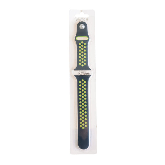 Accesorio el Rey Pulsera Tipo Nike Apple Watch 38 / 40 / 41 Mm Color Verde Neon / Negro | TOP MOVIL Guatemala