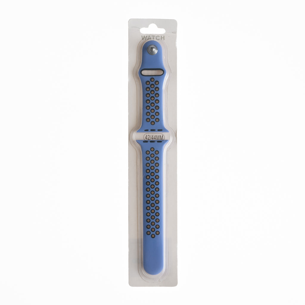 Accesorio el Rey Pulsera Tipo Nike Apple Watch 42 / 44 / 45 Mm Color Azul Indigo / Negro | TOP MOVIL Guatemala