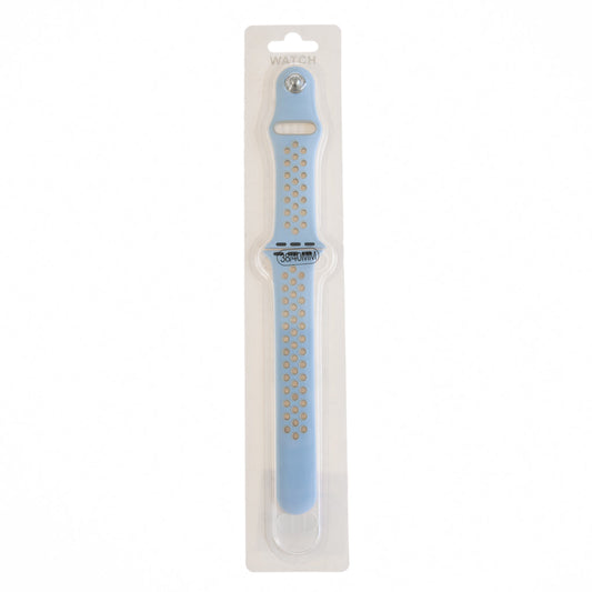 Accesorio el Rey Pulsera Tipo Nike Apple Watch 42 / 44 / 45 Mm Color Celeste / Gris Claro | TOP MOVIL Guatemala