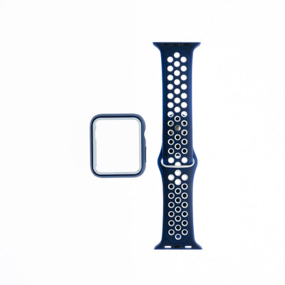 Genérico Accesorio Generico Pulsera Nike con Bumper Apple Watch 38 Mm Color Azul / Blanco | TOP MOVIL Guatemala
