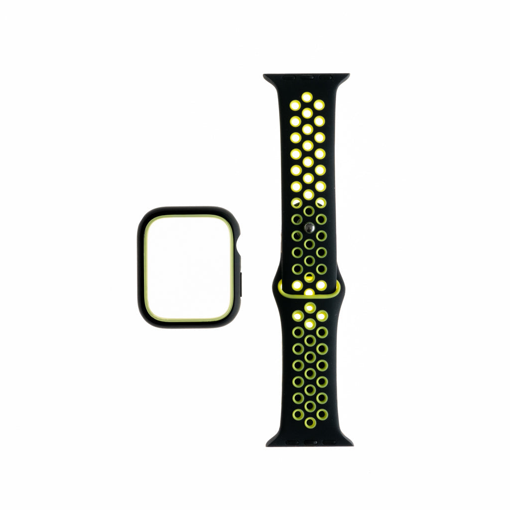 Genérico Accesorio Generico Pulsera Nike con Bumper Apple Watch 38 Mm Color Negro / Verde | TOP MOVIL Guatemala