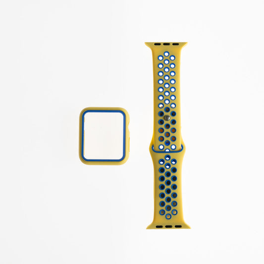 Genérico Accesorio Generico Pulsera Nike con Bumper Apple Watch 40 Mm Color Amarillo / Azul | TOP MOVIL Guatemala