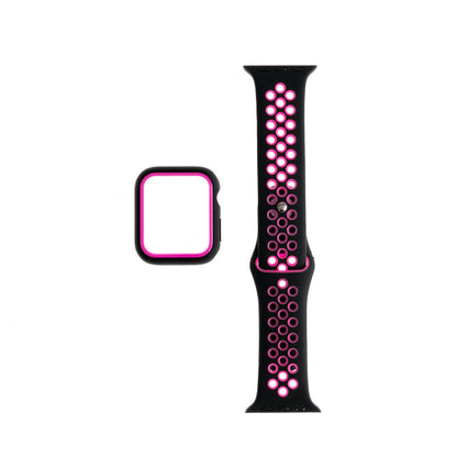 Genérico Accesorio Generico Pulsera Nike con Bumper Apple Watch 45 Mm Color Negro / Fucsia | TOP MOVIL Guatemala