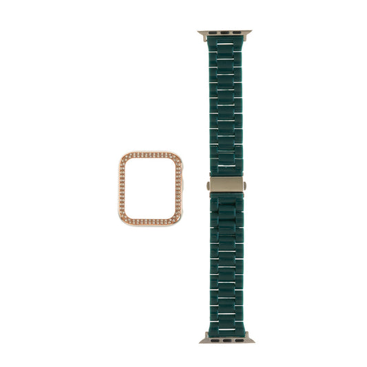 Genérico Accesorio Generico Pulsera con Bumper de Diamantes Apple Watch 40 Mm Color Verde Marfil | TOP MOVIL Guatemala