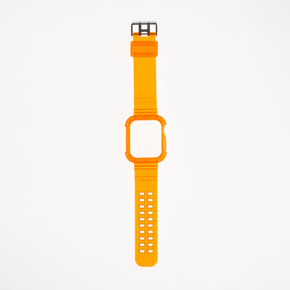 Genérico Accesorio Generico Pulsera con Bumper Rugged Apple Watch 44 Mm Color Naranja | TOP MOVIL Guatemala