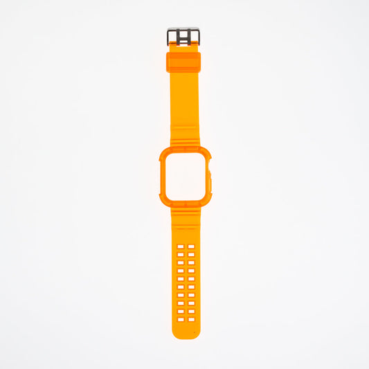 Genérico Accesorio Generico Pulsera con Bumper Rugged Apple Watch 44 Mm Color Naranja | TOP MOVIL Guatemala