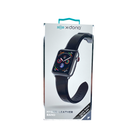 Accesorio xdoria pulsera de cuero apple watch 38 / 40 mm color negro | TOP MOVIL Guatemala