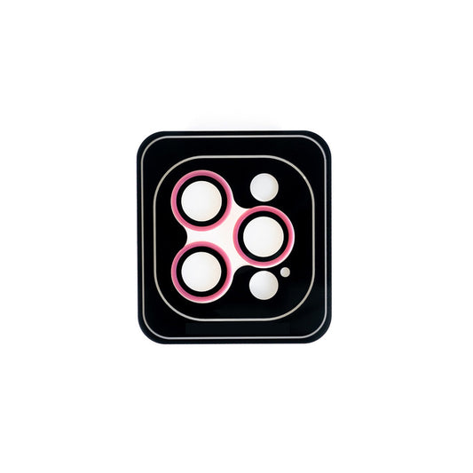Accesorio el Rey Vidrio Templado Cámara con Borde Plástico iPhone 12pro / 12pro Max Color Rosado | TOP MOVIL Guatemala