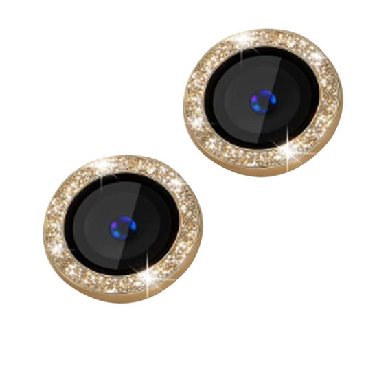 Accesorio el Rey Vidrio Templado Cámara iPhone 11 con Brillantes Color Dorado | TOP MOVIL Guatemala