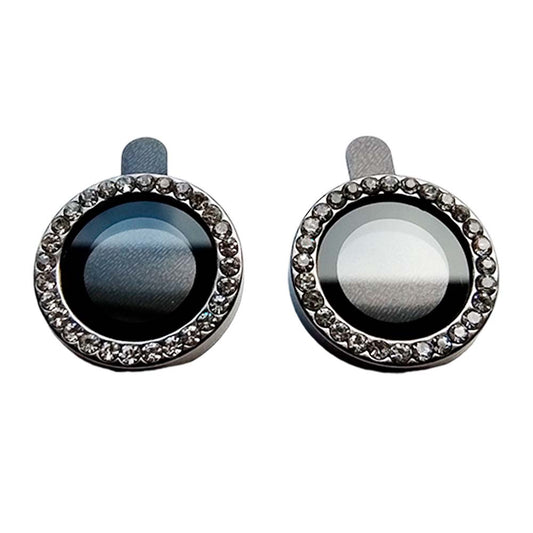 Accesorio el Rey Vidrio Templado Cámara iPhone 15 Diamantes Color Gris | TOP MOVIL Guatemala