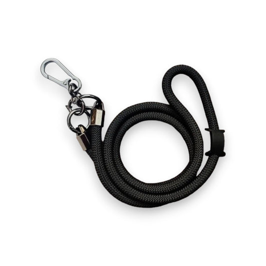 Accesorio el Rey Strap 1.2 M Largo con Sujetadora New con Colgador de Llaves y Audífonos Color Negro | TOP MOVIL Guatemala