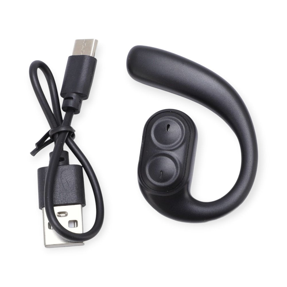 Accesorio Audífono Bluetooth Manos Libres, de Oreja Abierta con Gancho, Micrófono y Autonomía Anunci