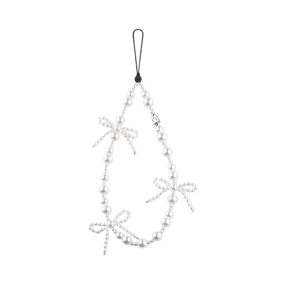Accesorio Casetify strap de mano Pearl Bows White
