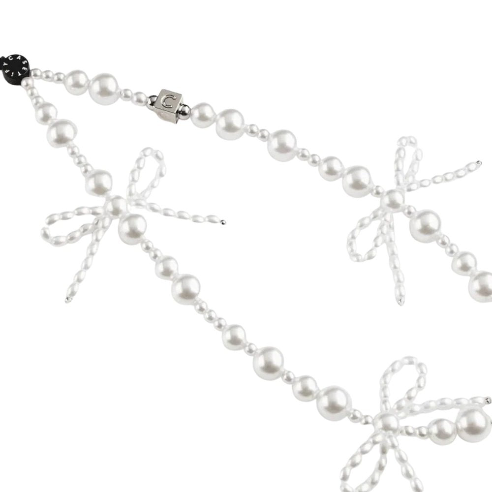 Accesorio Casetify strap de mano Pearl Bows White