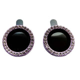 Accesorio el rey vidrio templado camara iphone 15 diamantes color morado