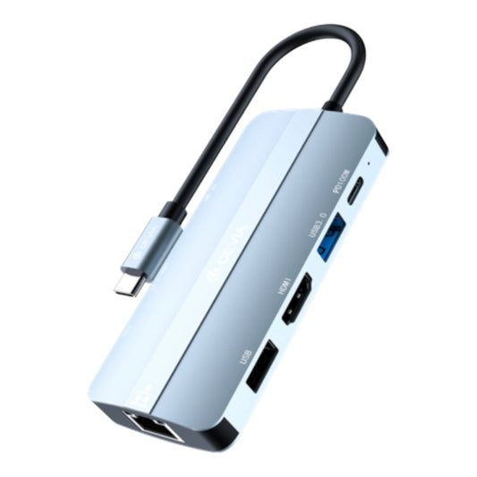 Devia EC704 Leopard Series 9 In 1 HUB color deep gray