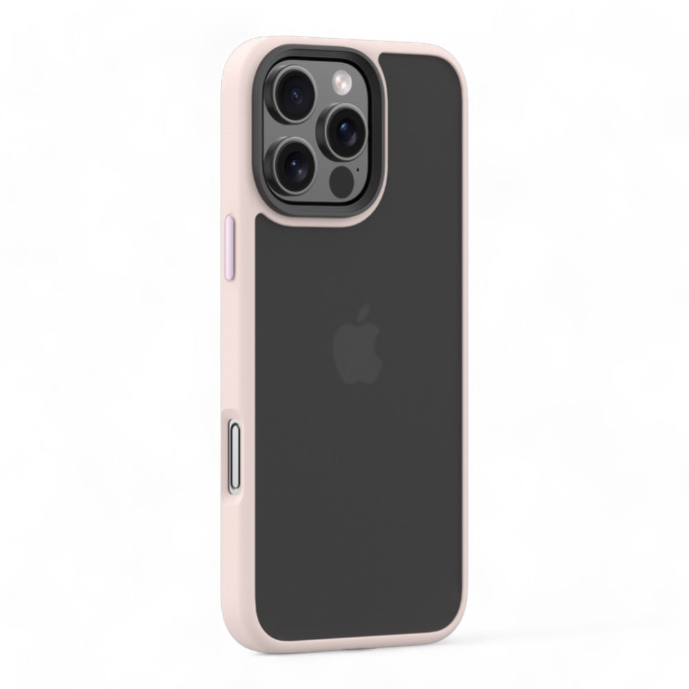 Estuche devia skin iphone 16 pro pino series shockproof case color fucsia