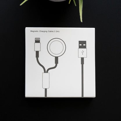 Cable Apple Multi Proposito 2 en 1 Lightning de Apple Watch Color Blanco | TOP MOVIL Guatemala